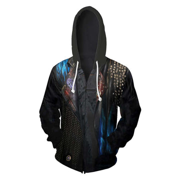 Hades Sudadera Los Descendientes Descendants 3 Cosplay Sudadera con Cremallera para Adultos Unisex